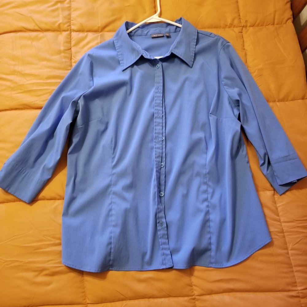 Womens Blue Blouse - XXL - Apt 9 - Stretch